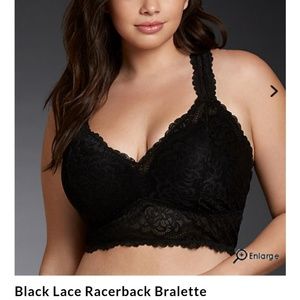 Torrid Lovesick Black Lace Racerback Bralette